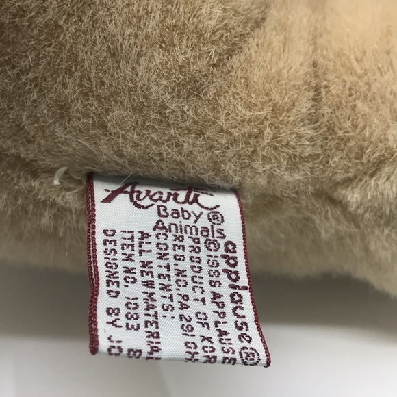 VTG 1988 Applause Plush Avanti Baby Animal Bulldog Pup Stuffed Animal - Picture 8 of 9